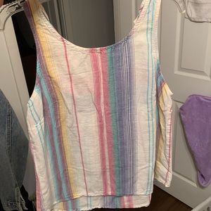 Striped multi color tank top